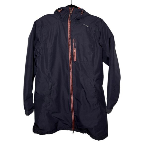 Helly Hansen long Belfast winter jacket navy blue and pink women's size M - Picture 4 of 8